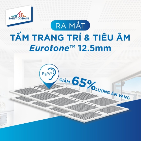 TẤM THẠCH CAO TRANG TRÍ ĐỤC LỖ EUROTONE