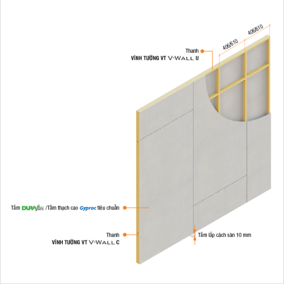 KHUNG VÁCH NGĂN V-WALL®