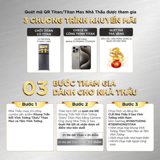 BỘ KHUNG TRẦN NỔI VĨNH TƯỜNG TITAN